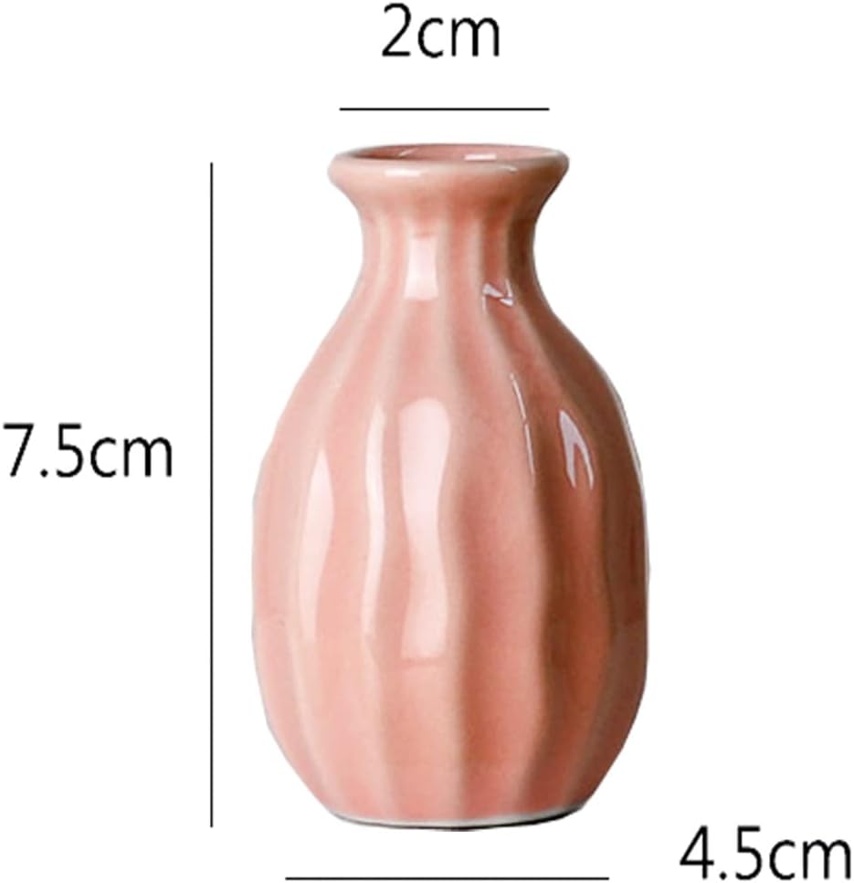 Jarrones pequeños hechos a mano, mini jarrones de cerámica  Jarrón de escritorio de oficina para manualidades, micro jarrones de paisaje, adorno