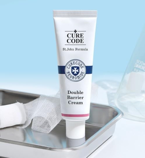 Crema de doble barrera (2.7 fl oz) Ciencia coreana del bioma de la piel con neuromida, fomenta la ceramida, alivia la piel sensible y seca,