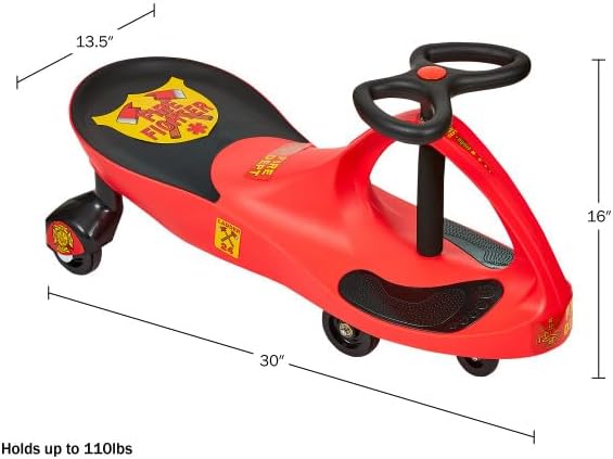 Wiggle Car – Juguete de paseo en ambulancia para edades de 3 años en adelante, sin baterías, engranajes o pedales, simplemente gira, mueve y ve por