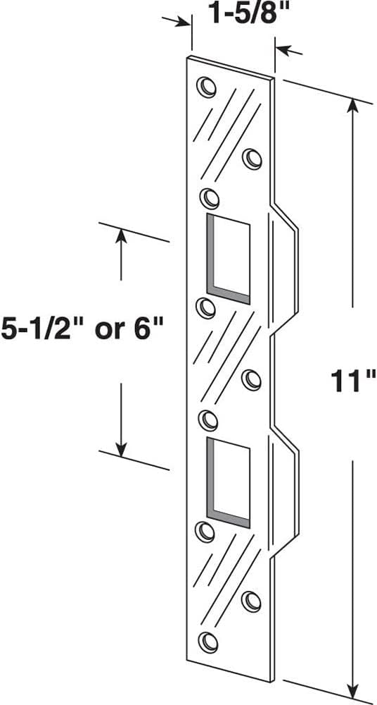 Prime-Line U 11452 – Golpe para puerta, 5-12 pulgadas, centro del agujero, acabado negro mate (paquete individual)