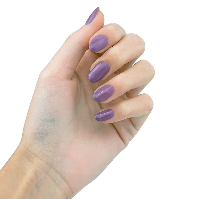 Esmalte de gel morado lavanda, esmalte de uñas de gel natural con pigmentos orgánicos, esmalte de uñas de gel UV para remojar el esmalte de uñas