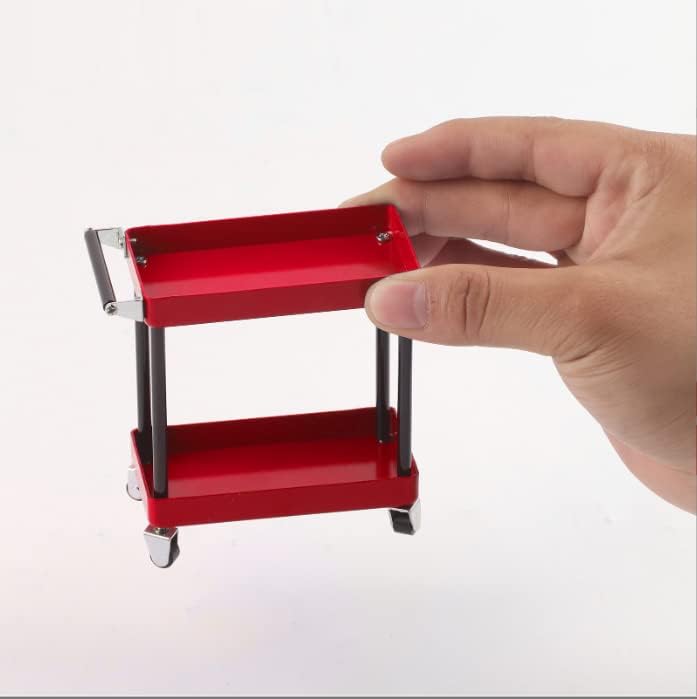 Mini carrito con ruedas a control remoto de 2 niveles, carrito de almacenamiento, organizador de estanterías multiusos, estante de escritorio con