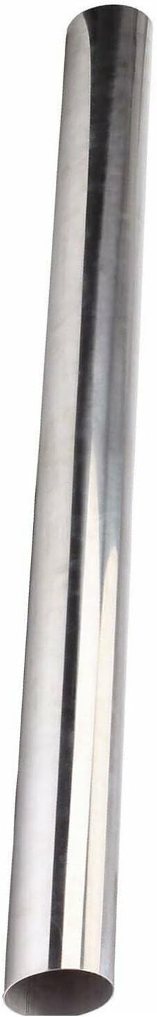 Tubo recto de 2.5 pulgadas de acero inoxidable T304 tubería de 48 pulgadas de largo 2.5 pulgadas de diámetro exterior tubo de escape DIY, paquete de