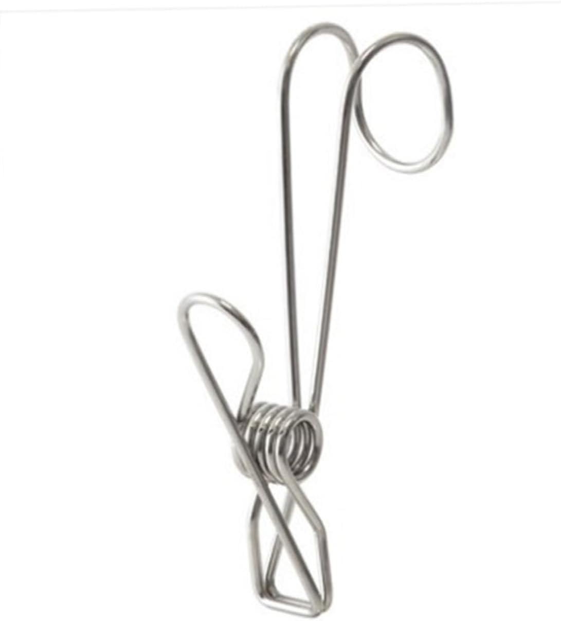 Cabilock 12 piezas de alta resistencia para ropa Pin de lavandería Ganchos de clip de acero para ropa Estante de toalla colgante Clip de alambre