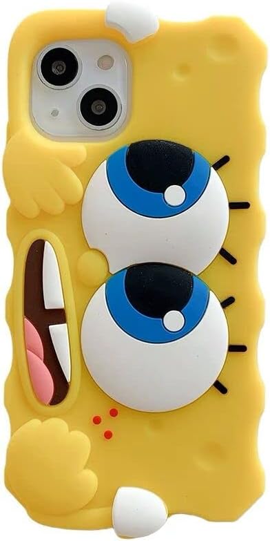Funda ultra gruesa y suave para iPhone 3D de dibujos animados de animación de animación, encantadora, adorable, divertida, para niños y niñas (para