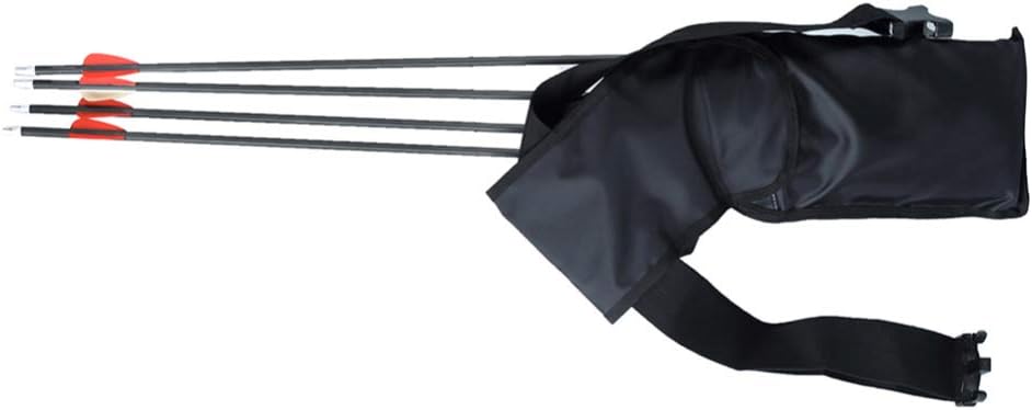 LIOOBO Flecha Carcaj Lado de Arco de la Cadera Carcaj Cintura Flecha Sostenedor Bolsa de Arco Flecha con Bolsillos Target Carcaj Titular (negro)