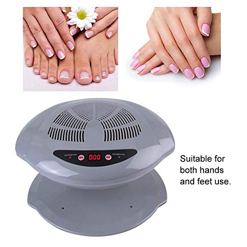 Secadora de esmalte de uñas, secadora de esmalte de uñas de 400 W, sensor de temperatura, secadora de esmalte de uñas para manos y pies, 2 en 1,