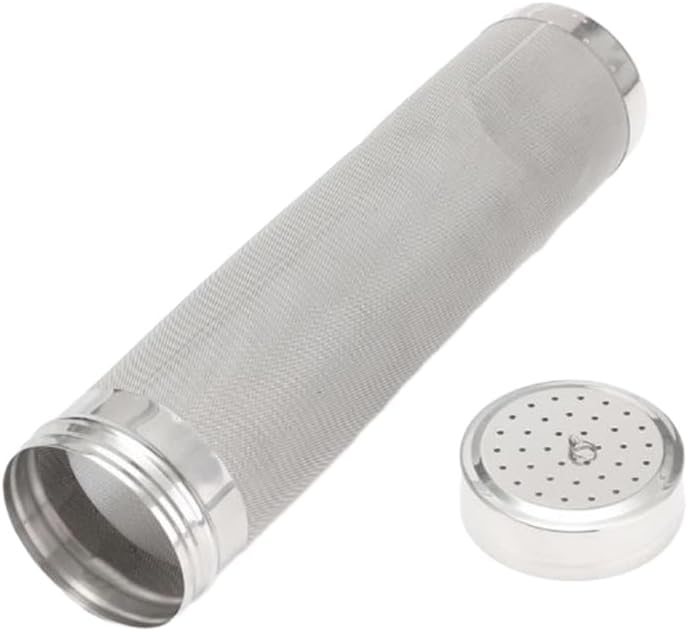 Filtro de tolva seca de cerveza, filtro de salto de acero inoxidable de malla de 300 micrones, cartucho para hervidor de cerveza casero (2.8 x 7.1