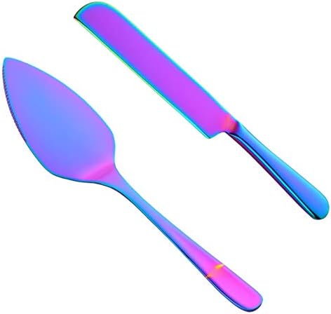 Juego de cuchillos para tartas de boda, espátula de acero inoxidable 304, herramienta para hornear, pala, mantequilla, cuchillos para tarta,
