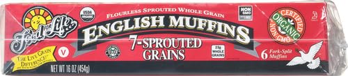 Food For Life, Sprout – Muffins ingleses de 7 granos, orgánico, 16 onzas (congelado)