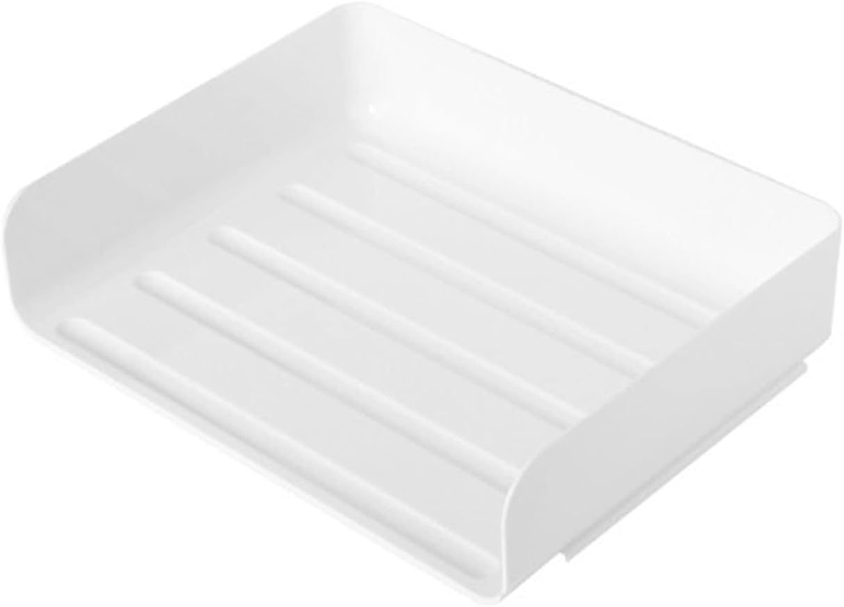 Bandeja apilable para cartas, organizador de escritorio blanco de PET, organizador de bandeja de documentos de papel, soporte de papel para archivos
