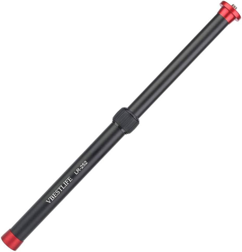 Tubo de extensión de trípode, poste de extensión de cardán, varilla de extensión de monopod de montaje de trípode de aleación de aluminio para