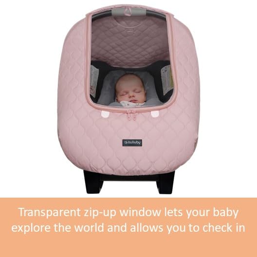 liuliuby Protector contra el clima para asiento de automóvil para bebé, funda de invierno acolchada cálida con ventana transparente para asiento de