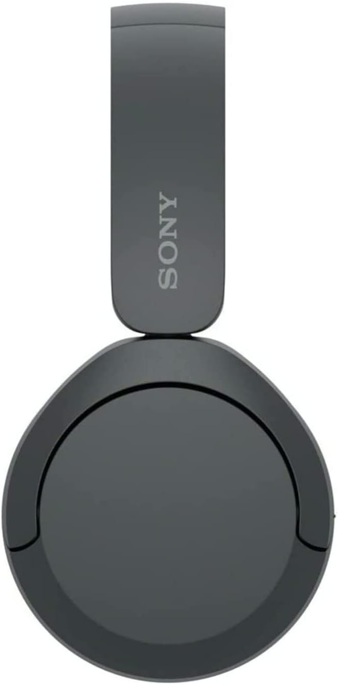 Sony WH-CH520 Auriculares inalámbricos Bluetooth en la oreja compactos fáciles de transportar con micrófono (negro) Bundle con accesorio para