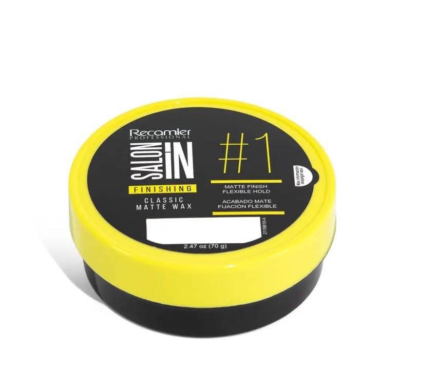 SalonIn Recamier Cera Mate Acabado y Peinado  Sedán en Cera Mate Para El Cabello Profesional 2.5 Onzas – 2.65 oz