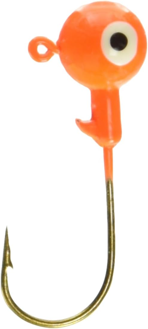 Arkie Lures K-14-10-100 Cabezas de plantilla pintadas de doble ojo, 14 onzas, #10 naranja, paquete de 100