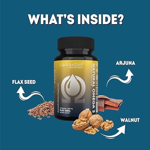 Omega 3  Suplemento vegano Omega 3 6 9 ácidos grasos e inmunidad para hombres y mujeres  Mejora el metabolismo  Semilla de lino, arjuna, nuez – Sin