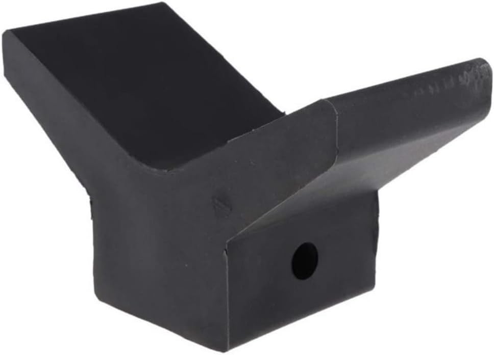 V goma negra para remolque, tope de arco de goma negra universal, defensas estabilizadas a prueba de óxido, kit de conversión de rodillo de goma