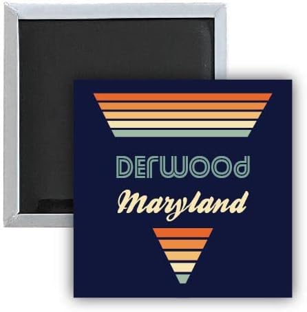 Derwood Maryland – Imán para nevera (2.5 x 2.5 pulgadas), diseño retro
