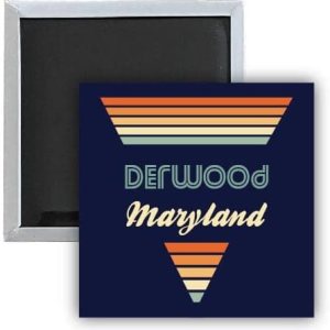 Derwood Maryland – Imán para nevera (2.5 x 2.5 pulgadas), diseño retro Derwood Maryland – Imán para nevera (2.5 x 2.5 pulgadas), diseño retro