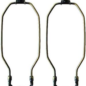 Juego completo de arpa de lámpara (paquete de 2) Arpa de latón antiguo de 12 pulgadas (adecuada para una pantalla de 13 a 15 pulgadas) Incluye Juego completo de arpa de lámpara (paquete de 2) Arpa de latón antiguo de 12 pulgadas (adecuada para una pantalla de 13 a 15 pulgadas) Incluye