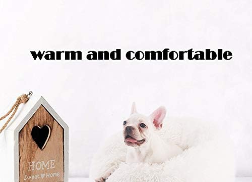 BODISEINT – Moderna cama redonda de felpa suave para gatos o perros pequeños, cama de tamaño pequeño o mediano, autocalentable, para otoño o