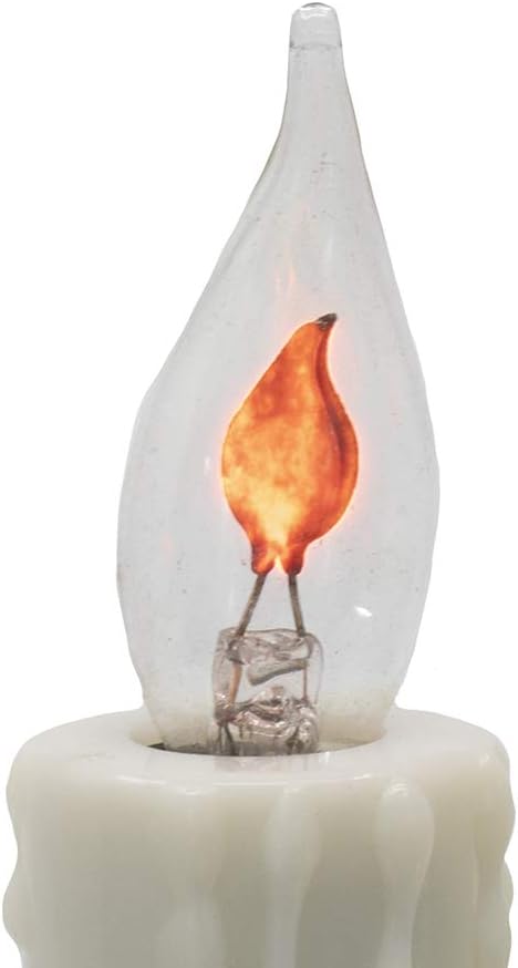 Kurt S. Adler Juego de velas de llama parpadeante C7 de 7 luces