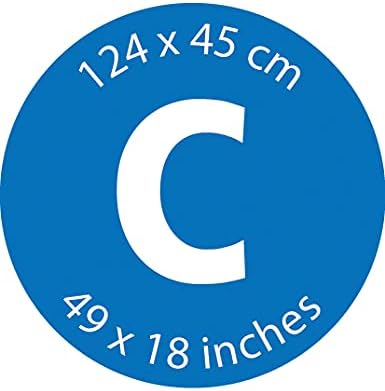 Brabantia Tabla de planchar tamaño C (49 x 18 pulgadas), 7 opciones de altura, soporte para plancha de vapor sólido (azul tenim) pies