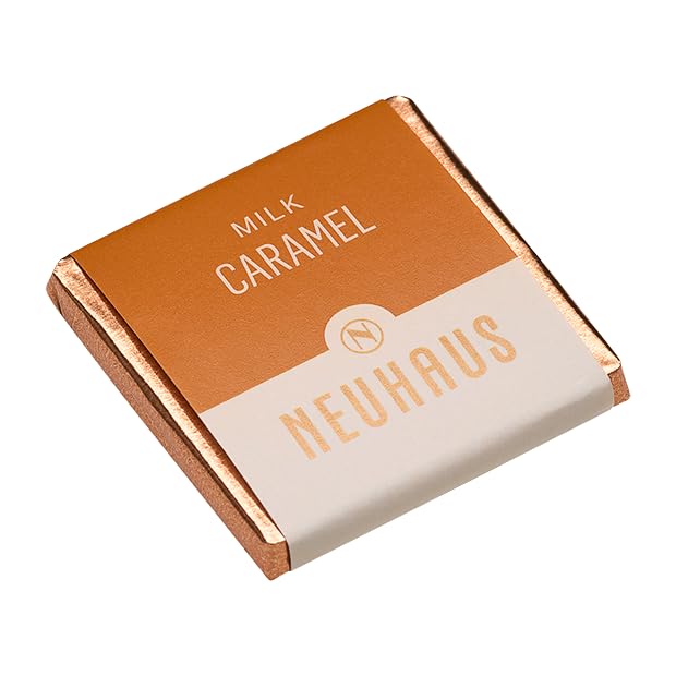 Neuhaus Caja de leche belga Carré de chocolate  40 chocolates con leche Neuhaus Carrés  4 variedades de leche crujiente  Envueltos individualmente
