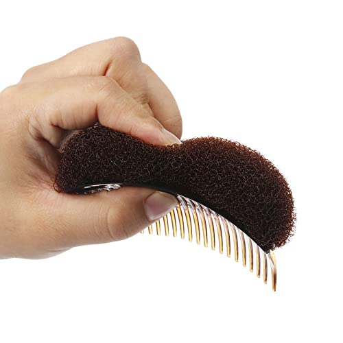 2 piezas encantadoras inserciones de volumen Bump It Up Peine Do Beehive Hair Stick Bun Maker Tool Accesorios de peinado para mujeres Lady Girl