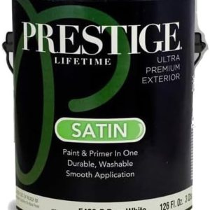 Prestige Paints – Pintura y pintura base E100-9 para exteriores, 1 galón, color blanco Prestige Paints – Pintura y pintura base E100-9 para exteriores, 1 galón, color blanco