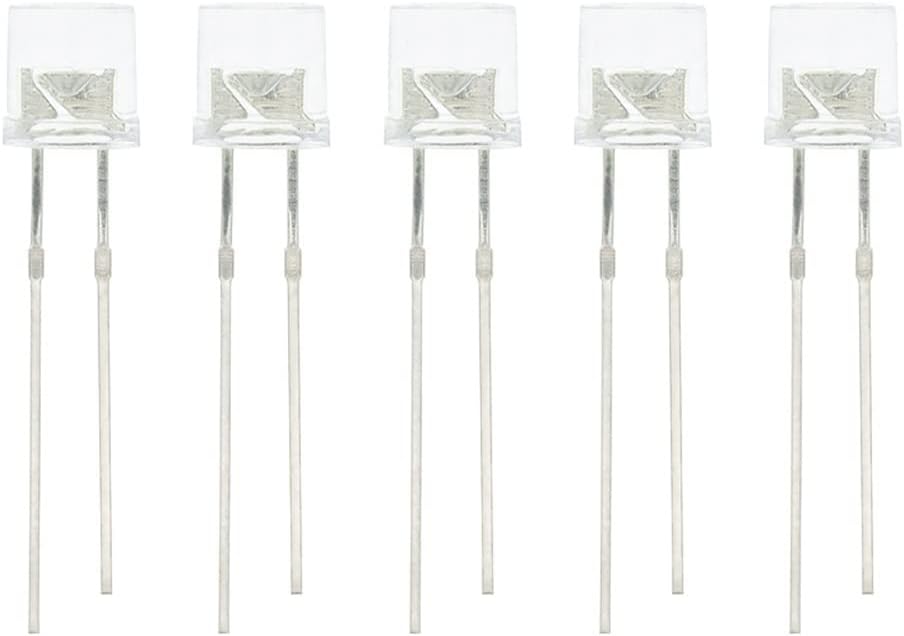 100pcs Min 5mm Flat Top White Red Pink Yellow Blue Wide Angle Light Lamp Diode LED Ultra Bright Bulbs Emitting Diode F5 5mm Lamp Crystal diodes