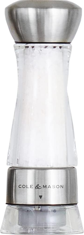 Cole & Mason Gourmet Precision Windermere – Molinillo de sal (acero inoxidable y acrílico, 6.5 in)