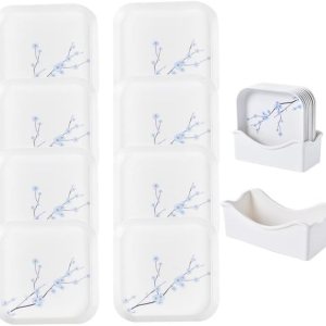 MBBITL Platos de melamina cuadrados de 5.9 pulgadas, platos de ensalada de aperitivos, platos para servir alimentos, juego de 8 con base de MBBITL Platos de melamina cuadrados de 5.9 pulgadas, platos de ensalada de aperitivos, platos para servir alimentos, juego de 8 con base de