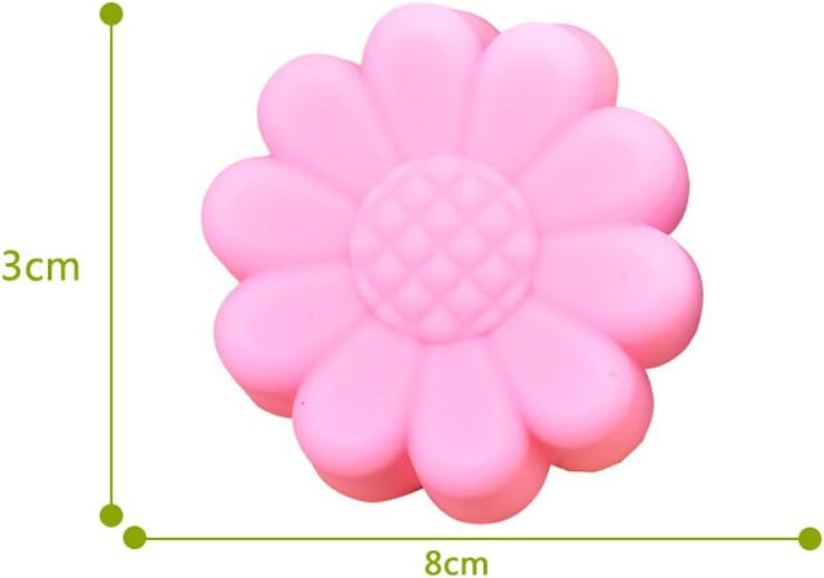 Molde de silicona para hornear taza de galleta de 2.0 pulgadas, molde para hornear, molde para hacer jabón de gelatina de pudín de chocolate, 10 uds