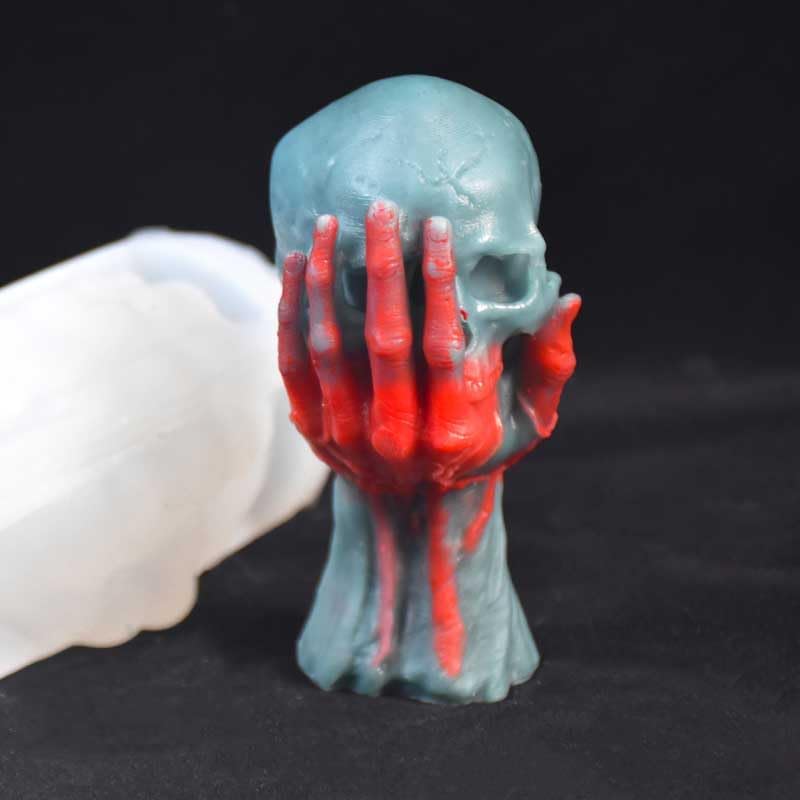 Moldes de silicona con forma de calavera para hacer velas, resina, velas de aromaterapia, jabón de cera hecho a mano, decoración del hogar,