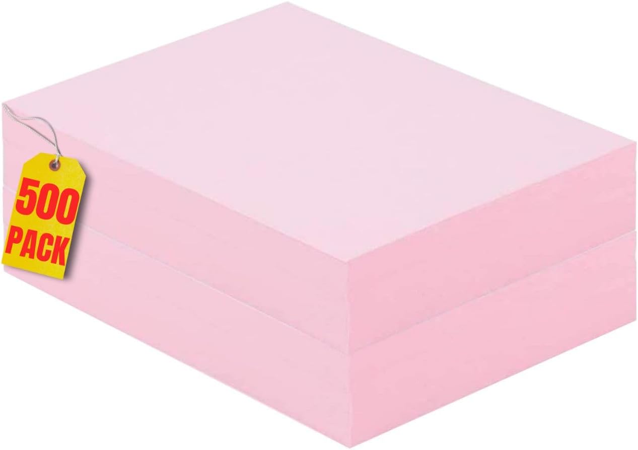 Papel de copia rosa, papel de copia de color 8.5 x 11 pulgadas, resma rosa de 20#, papel de copia rosa, papel de copia para impresora, 500 hojas