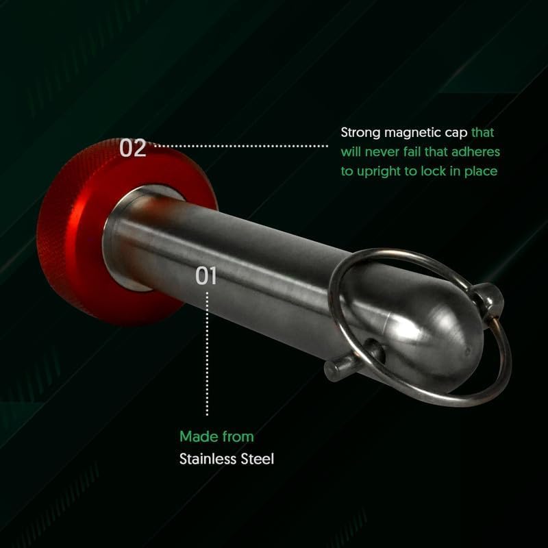 FringeSport Magpin – Soporte de alimentación y estante para sentadillas, para el hogar, equipo de gimnasio, accesorio de pasador magnético de