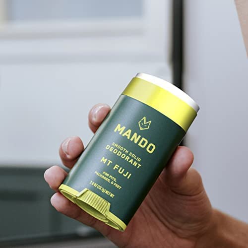 Mando Desodorante para todo el cuerpo, tubo de crema invisible y barra sólida, control de olores de 72 horas, sin aluminio, sin bicarbonato de