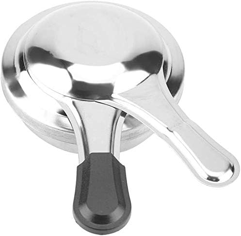 Mini quemador de estufa de alcohol, quemador de fondue de acero inoxidable portátil eficiente con mango antiquemaduras y cubierta de seguridad, olla