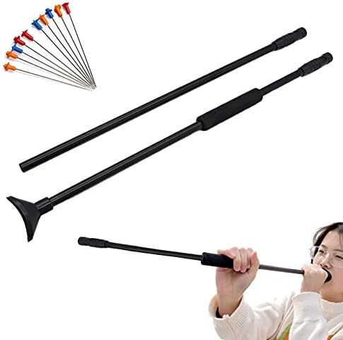Piaoyu Black Air Blow Gun Slingshot con tubo de conexión y 10 dardos de aguja de metal, pistola táctica exclusiva de velocidad adecuada para adultos