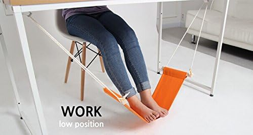 Home-Organizer Tech Hamaca portátil ajustable para escritorio de esquina, oficina, reposapiés, mini hamaca para debajo del escritorio, hamaca para
