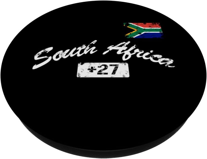 Distressed South Africa Pride Country Code PopSockets Swappable PopGrip