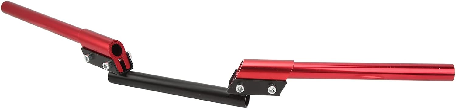 Acouto Manillar de motocicleta, mango ajustable universal de 0.866 in para automóvil deportivo, tranvía, ATV, scooter, vehículo todoterreno (rojo)