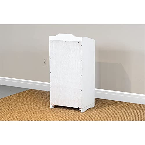 Pemberly Row Caja de basura de madera de granja de 16 pulgadas en blancomarrón oscuro