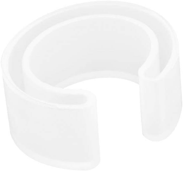 Molde de pulsera de silicona con fuente C, molde de pulsera de bricolaje abierto, moldes de fundición de resina para fabricación de joyas