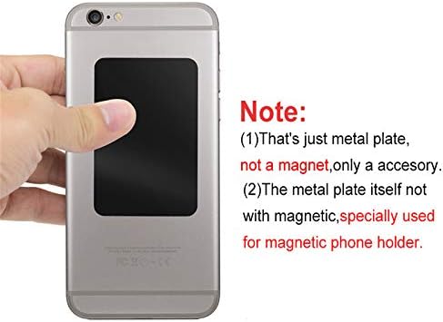 Placa de metal de montaje (paquete de 8) para soporte magnético de teléfono para automóvil con adhesivo completo para imán de teléfono, montaje
