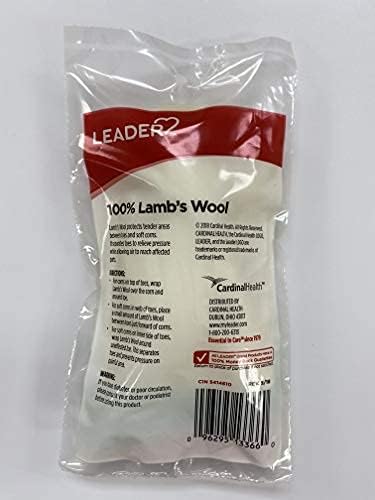 Leader Acolchado 100% de lana de cordero, proporciona comodidad acolchada y alivio del dolor entre los dedos de los pies, 38 onzas