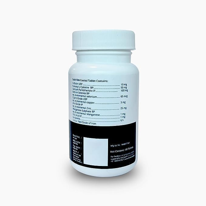 Biotin 10000mcg Tabletas de crecimiento del cabello  Controla la caída del cabello y mejora el grosor y el volumen del cabello  Suplementos de