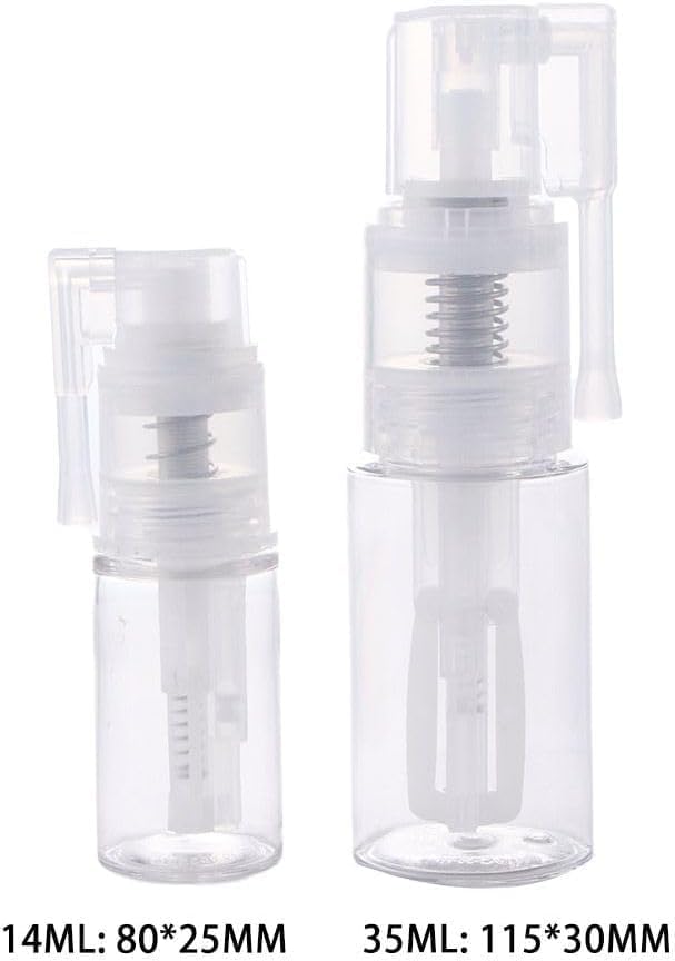 Galyacht Botella pulverizadora en polvo de 0.5 fl oz, aplicador de fibra capilar recargable, botellas vacías de cosméticos en polvo, botella de